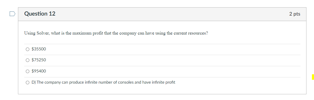 A manufacturing company produces two types of