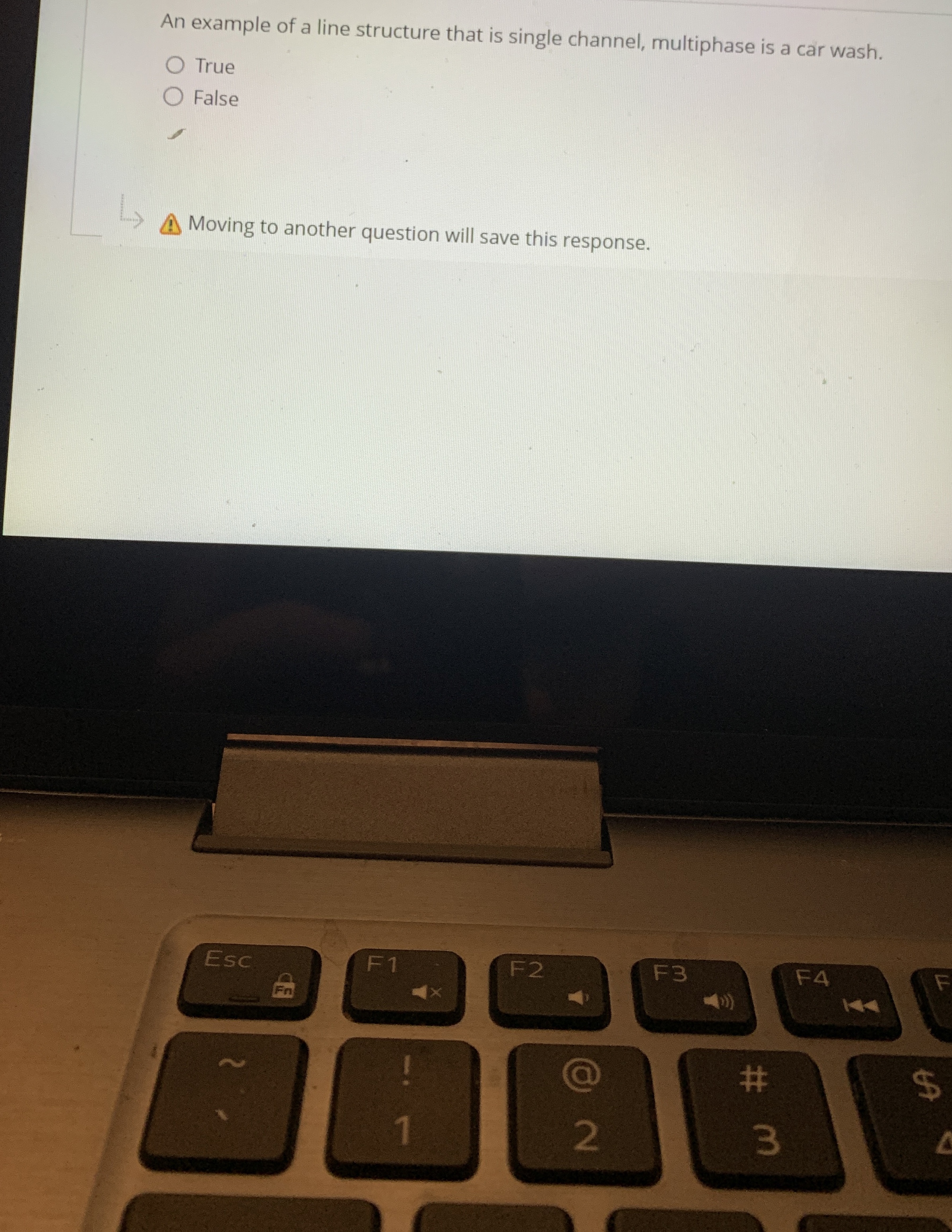 An example of a line structure that is single