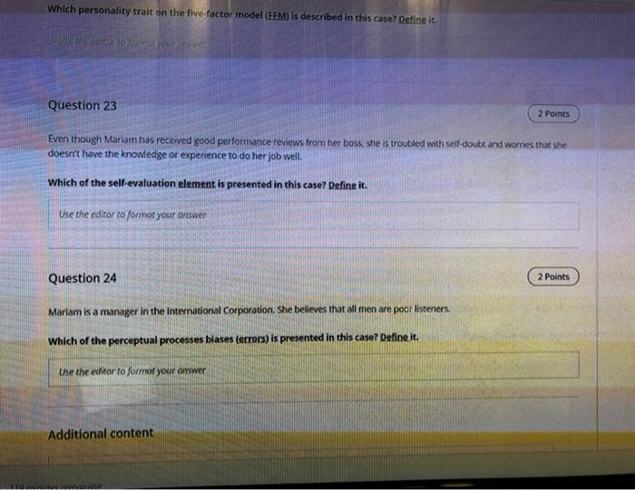 Which personality trait on the five-factor model