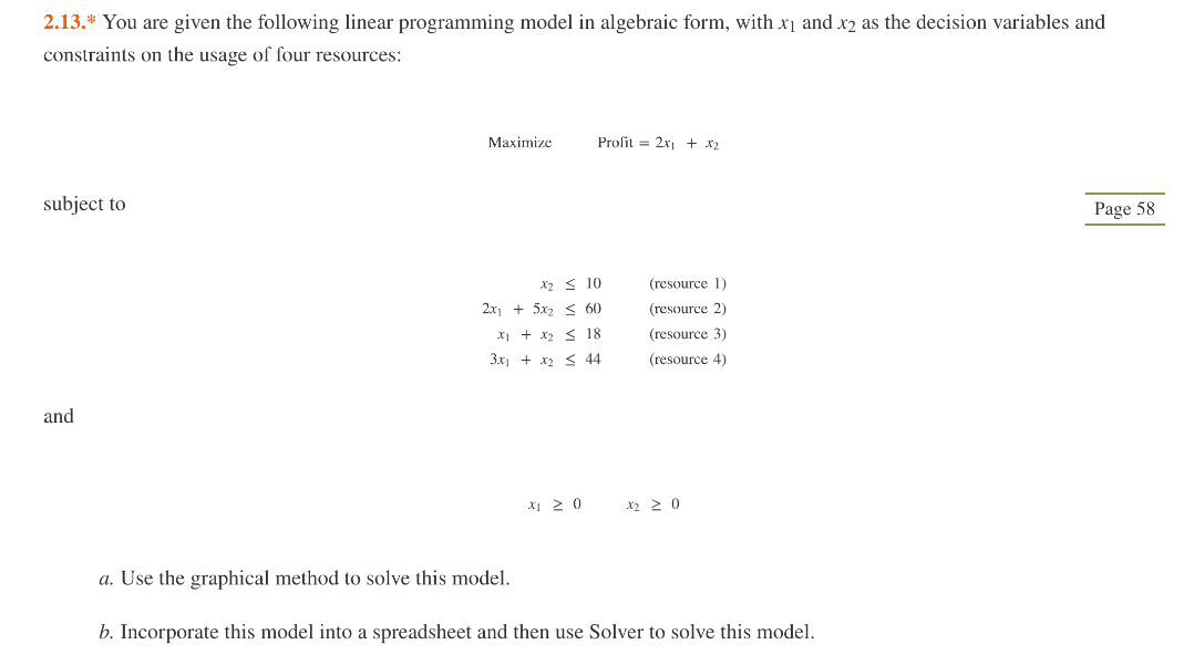 2 . 1 3 . * You are given the following linear