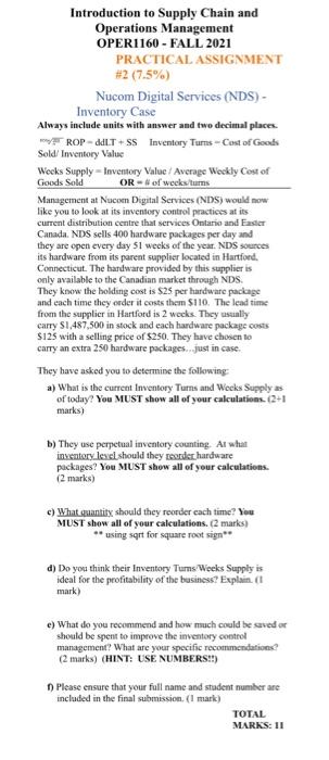 assignment answer please Introduction to Supply