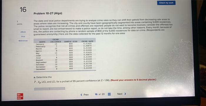 Check my work 16 Problem 10-27 (Algo) 1 Do The