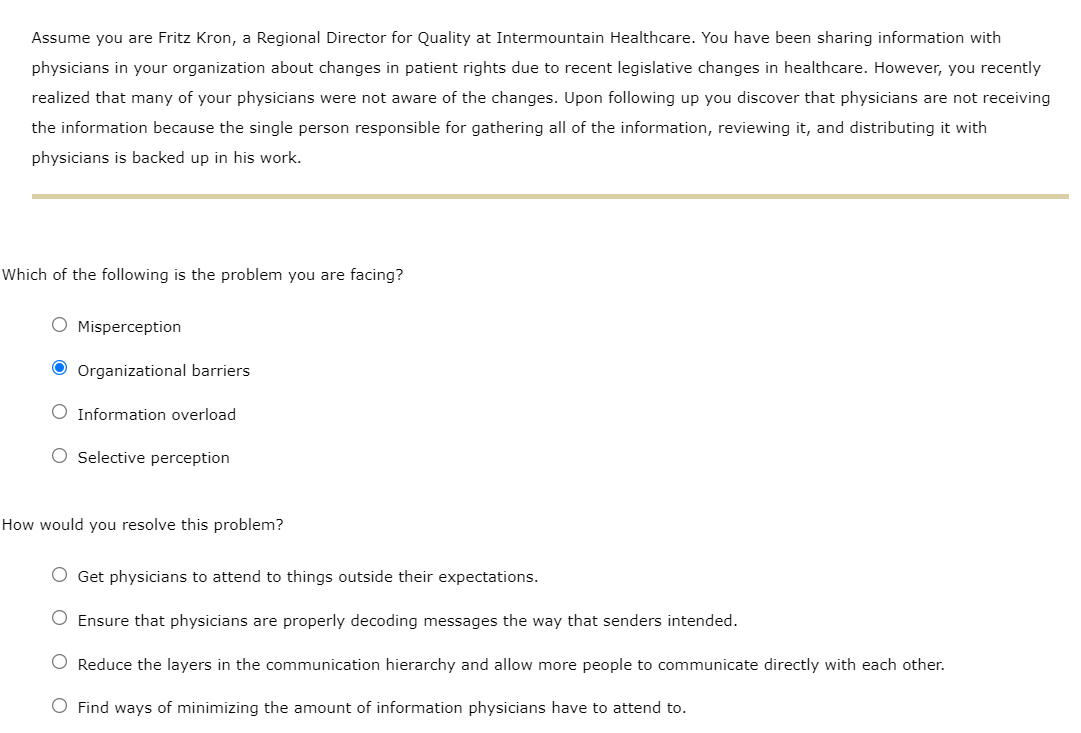 Assume you are Fritz Kron, a Regional Director