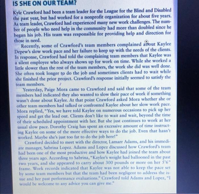 can you please do this for me thank you IS SHE ON