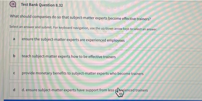 Test Question 9.36 Tony provides negotiation