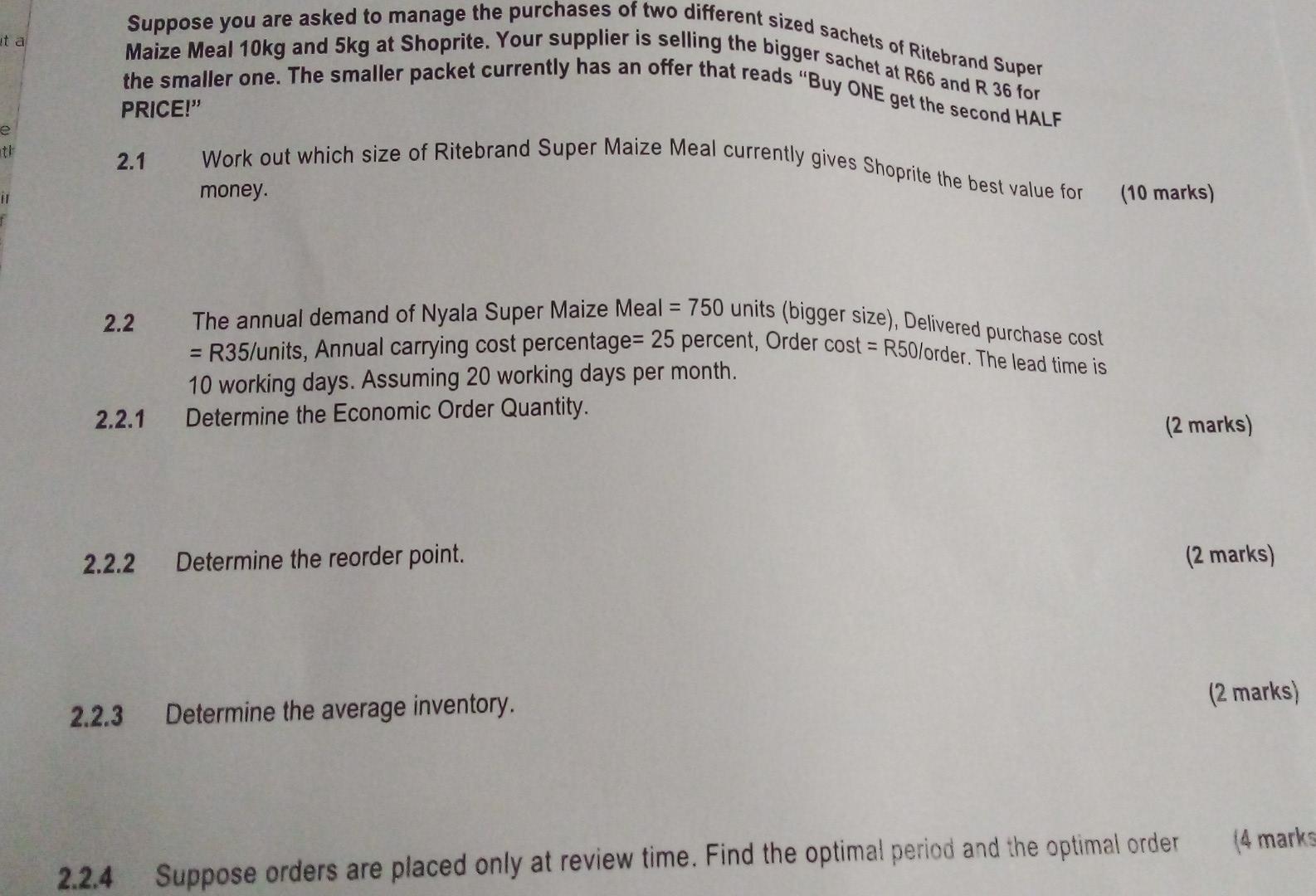 it a Maize Meal 10kg and 5kg at Shoprite. Your