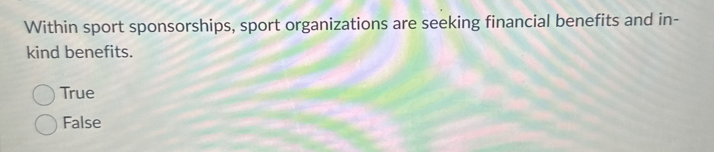 Within sport sponsorships, sport organizations