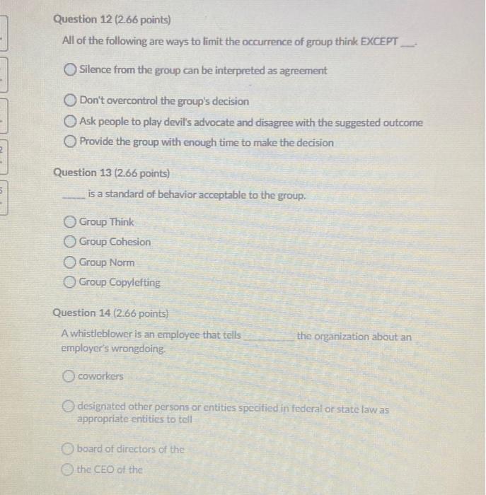 a Question 1 (2.67 points) Doris was checking out