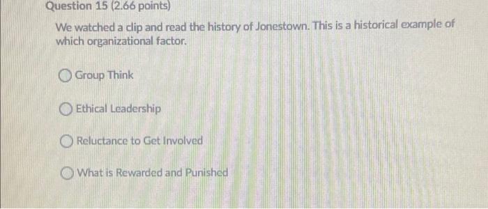 a Question 1 (2.67 points) Doris was checking out