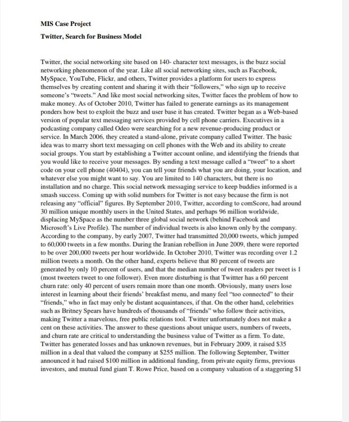 Please I need more information details MIS Case