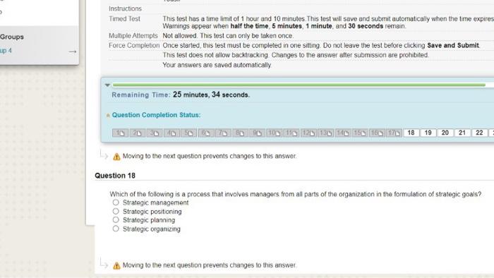 Groups mp4 Instructions Timed Test This test has