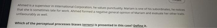 Ahmed is a supervisor in International