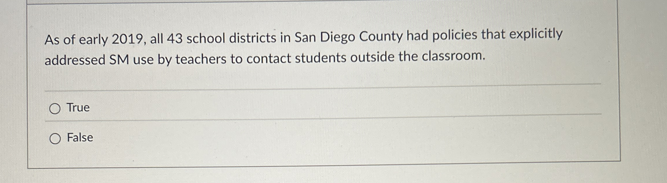 As of early 2 0 1 9 , all 4 3 school districts in