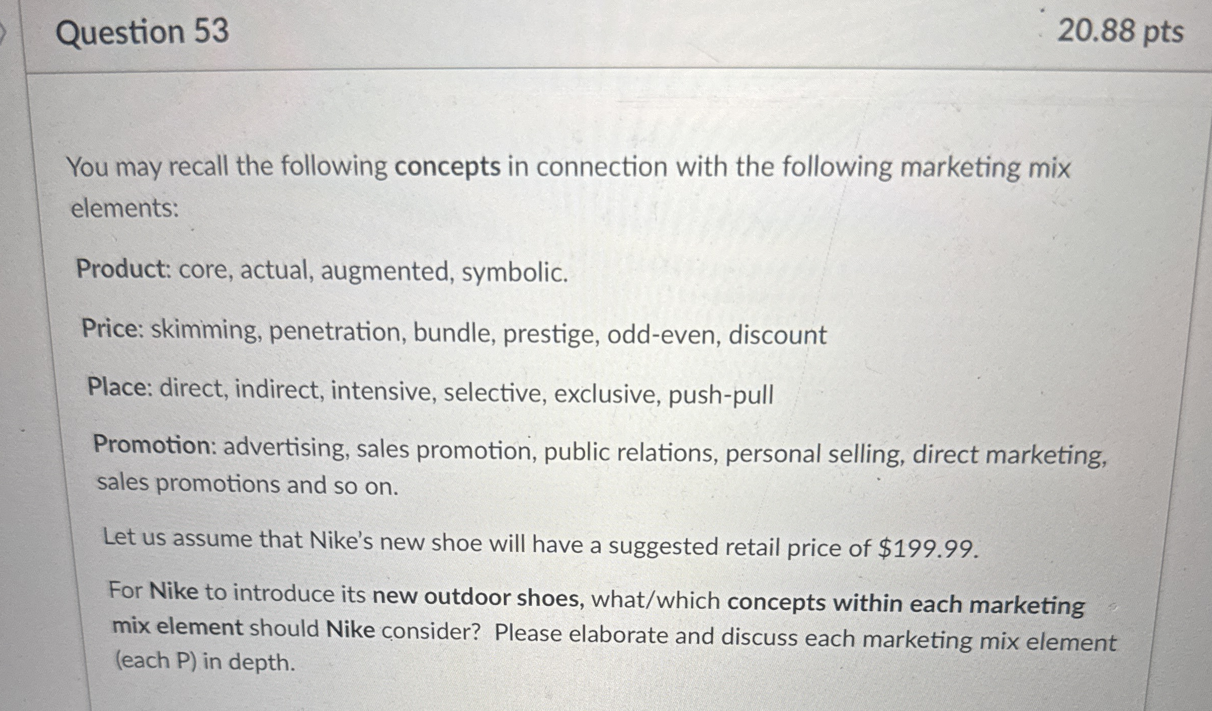 Question 5 3 2 0 . 8 8 pts You may recall the