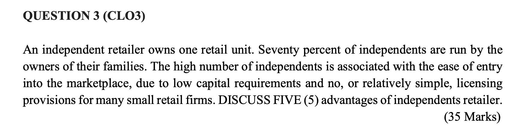 NOTE: please remember this question carries, 35