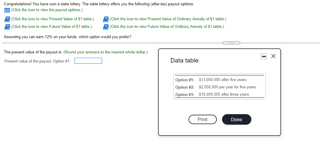 PLEASE DO THIS FOR OPTION 2 AND 3 AND INFORM