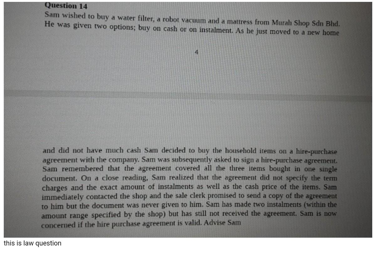 write the answer to the problematic question