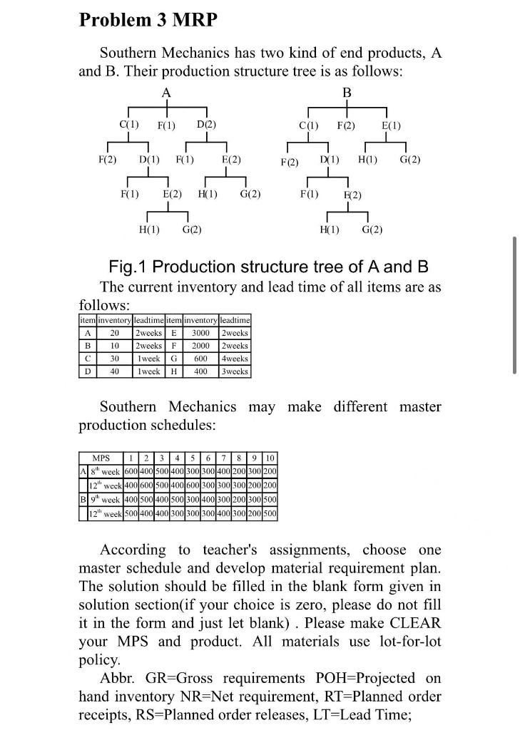 Manufacturing Operations Course. Please answer