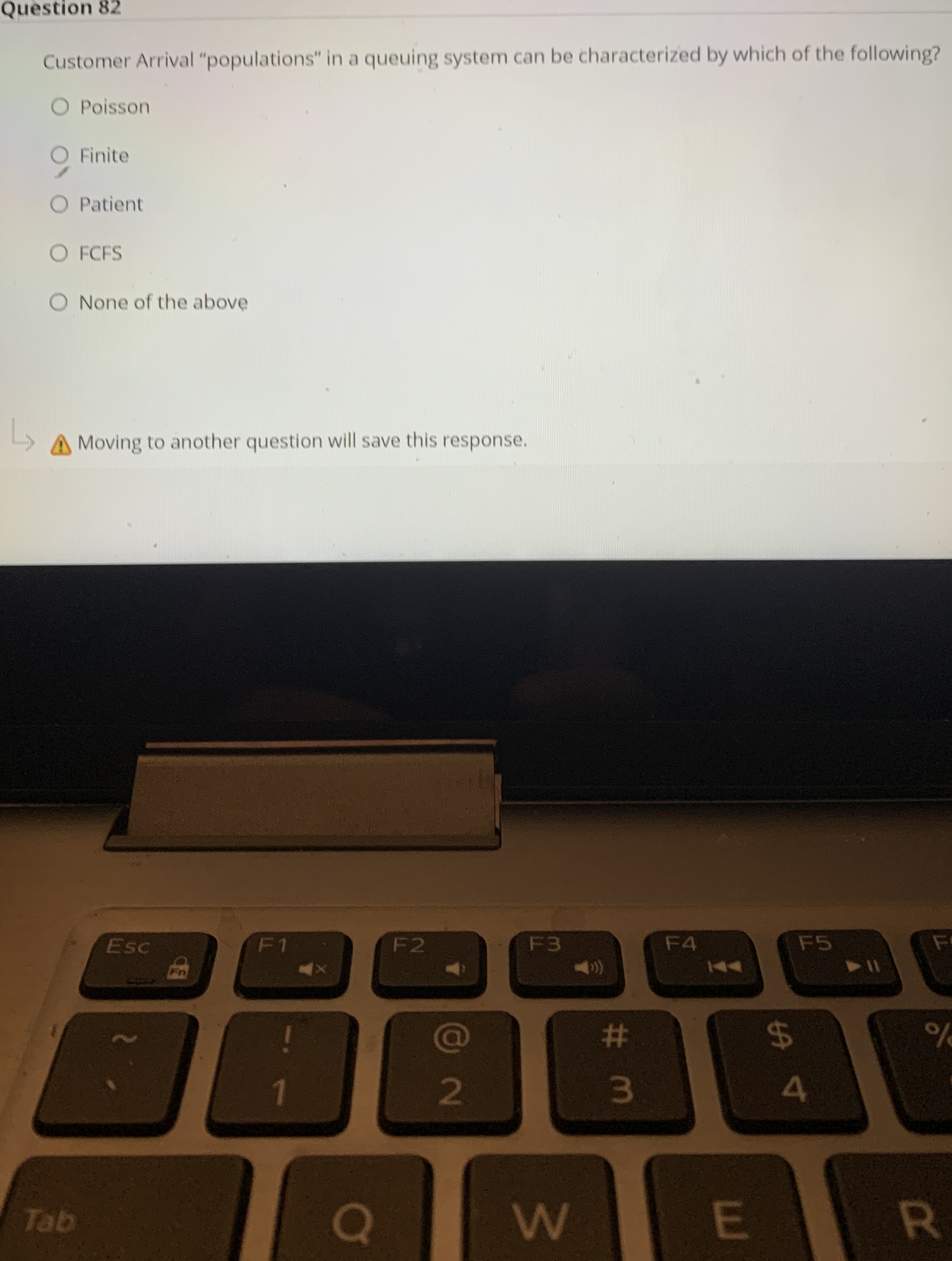 Question 8 2 Customer Arrival "populations" in a