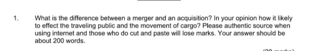 1. What is the difference between a merger and an