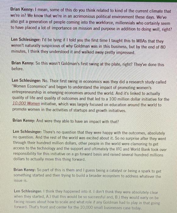 Question: Describe what the case study is all