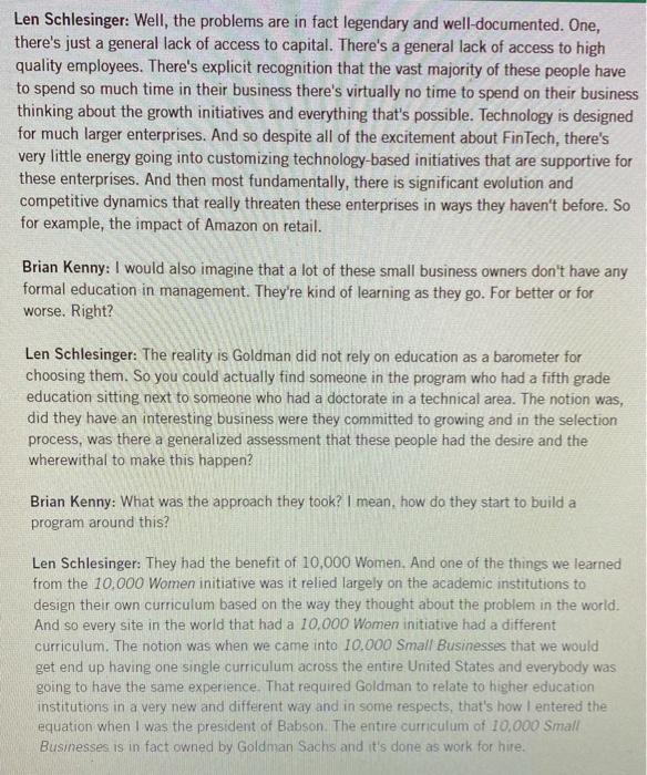 Question: Describe what the case study is all