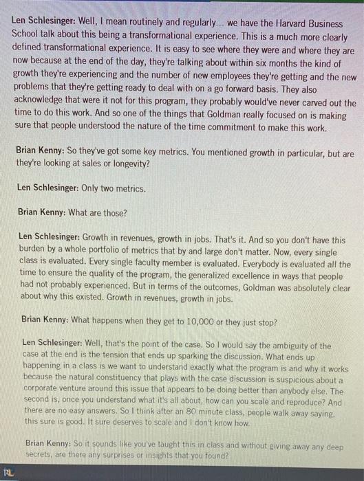 Question: Describe what the case study is all