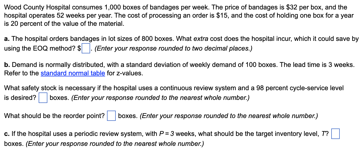 Wood County Hospital consumes 1 , 0 0 0 boxes of