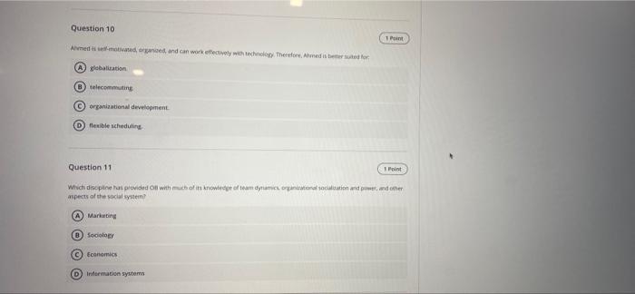 Question 10 1 Point Armed stored and can work