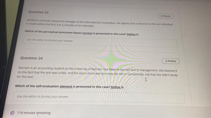 Question 23 2. Points Ahmed is a human resources