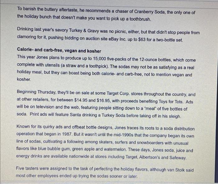 please help me using the following article answer