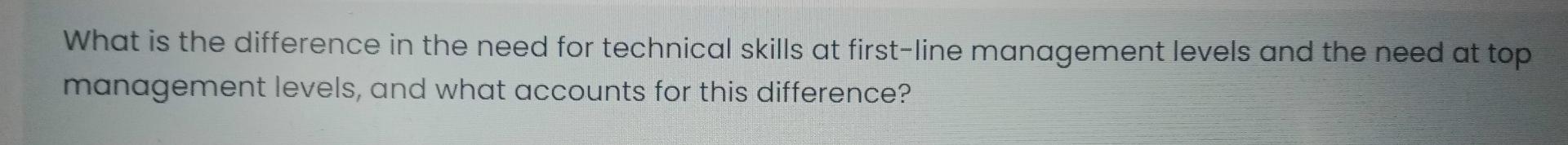 What is the difference in the need for technical