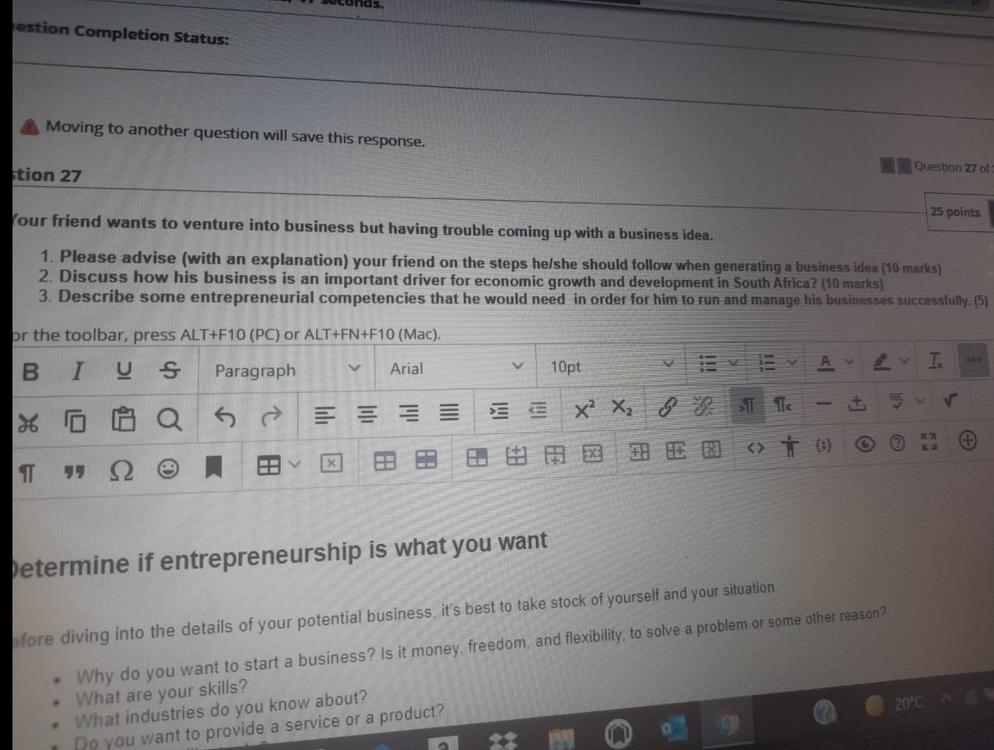 estion Completion Status: Moving to another