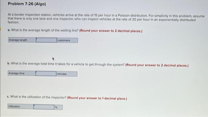 Problem 7-26 (Algo) At a border inspection
