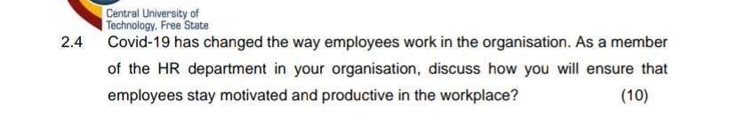 (27) QUESTION 2 Read the following case study and