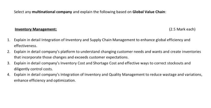 Please select a multinational company rather than