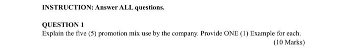 PLZ SOLVE ASAP INSTRUCTION: Answer ALL questions.