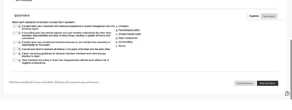 Matching Management Questions Asap pls QUESTIONS