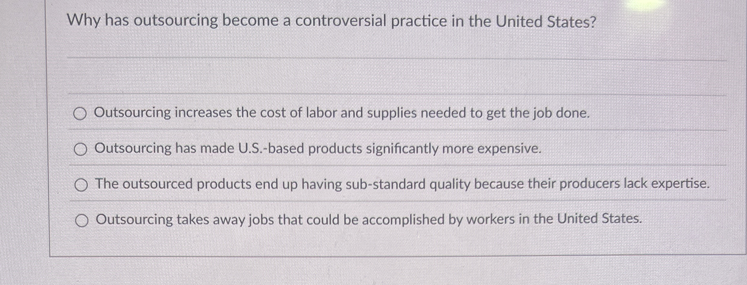 Why has outsourcing become a controversial