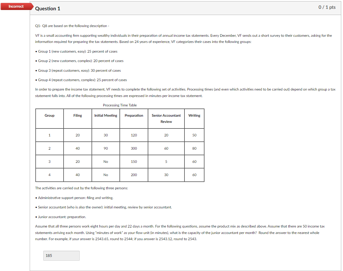 please solve the incorrect answer. Incorrect