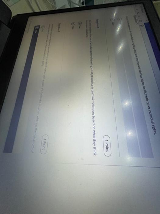 plz helppp 1 Point PUT 2 True/False Question (6