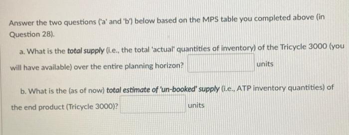 Answer the two questions ('a' and 'b') below