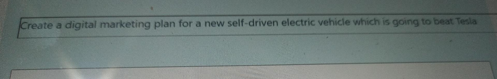 Create a digital marketing plan for a new