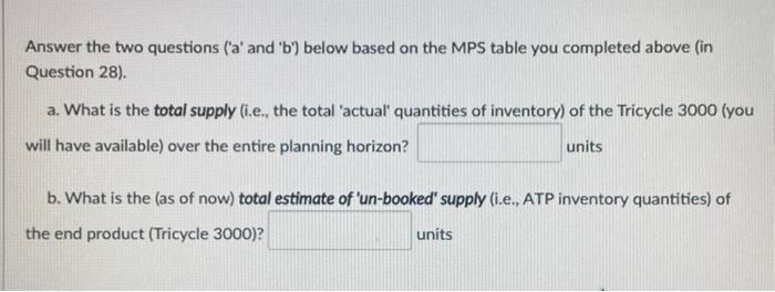 Answer the two questions ('a' and 'b') below
