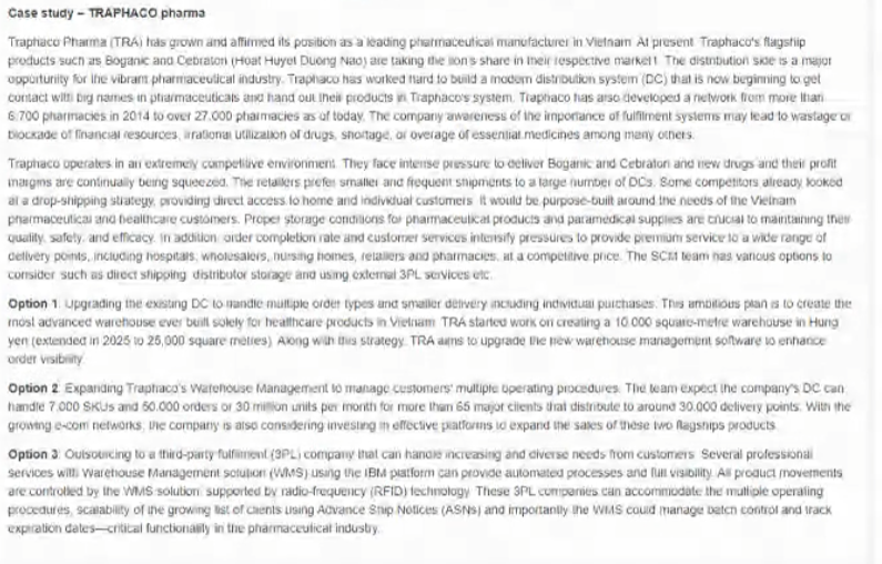 1. Compare and contrast all 3 options from the