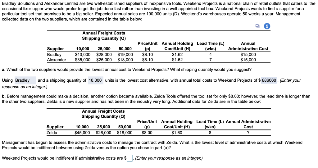 Bradley Solutions and Alexander Limited are two