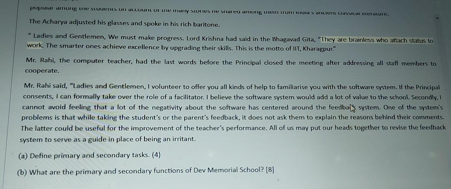 given at the beginning of every question for