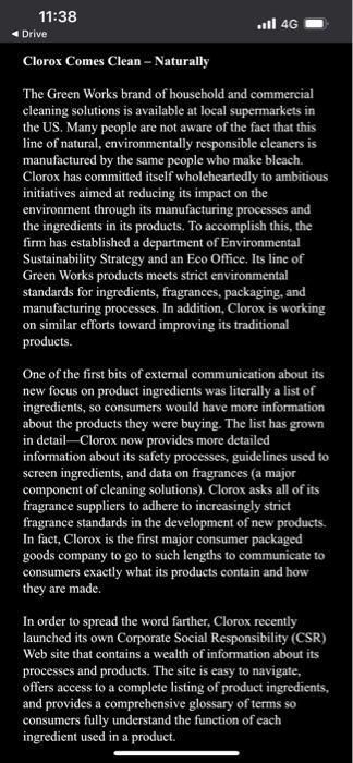 Please read the case study and answer the