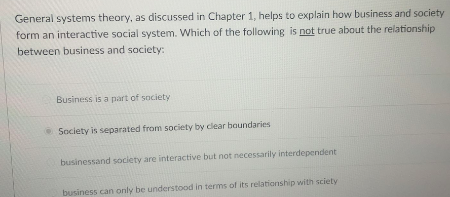 General systems theory, as discussed in Chapter