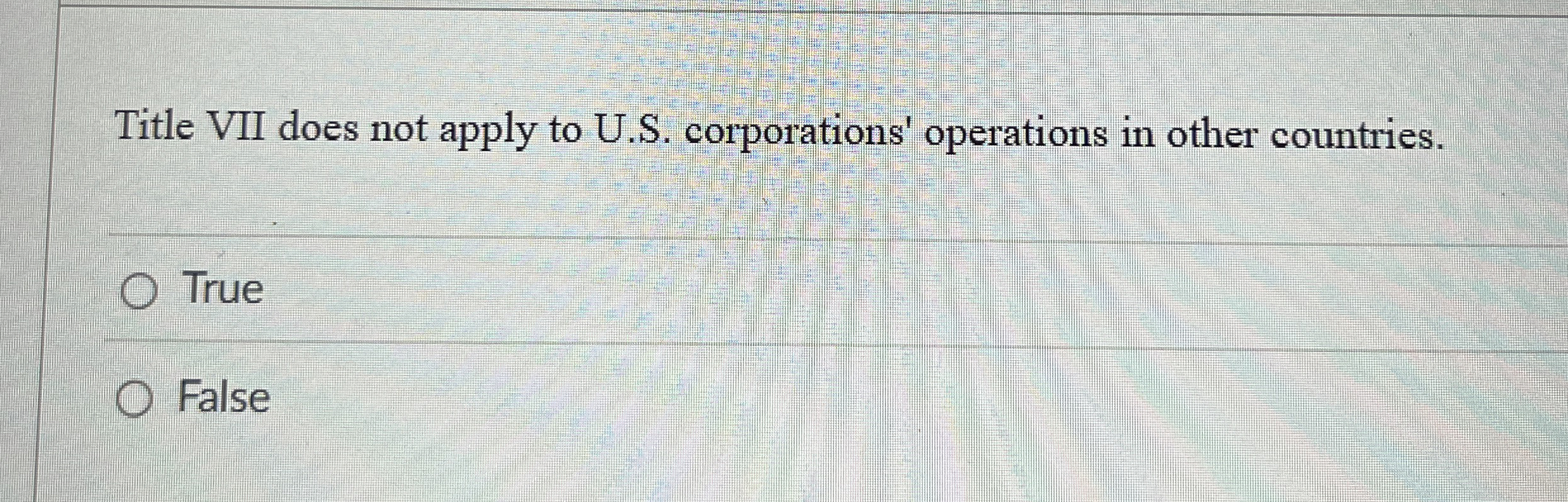 Title VII does not apply to U . S . corporations'